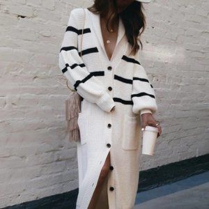 Shona Joy Maddison Balloon Sleeve Maxi Cardigan